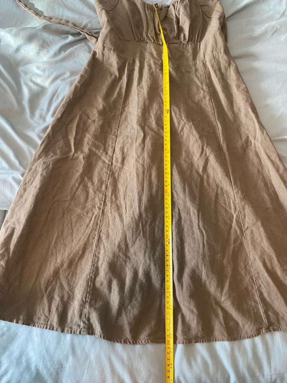 Sleeveless Brown Midi Dress Size 6 Fairy Peasant Prairie Cottagecore - Picture 8 of 8